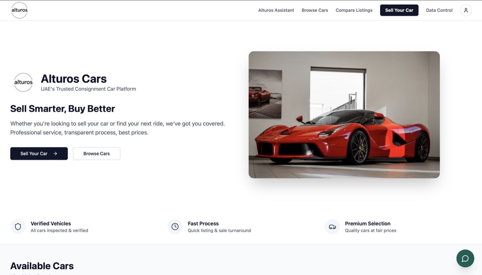 Alturos Cars - Web Application project by Clap Digital